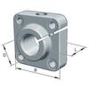 Shaft support block flanged FW12-B